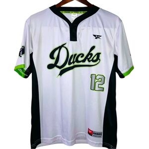 *5 for $25!* Men’s Fonza Sportswear Ducks Jersey Cool Dry White Black Green Sz M